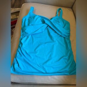Lands' End Teal swim top